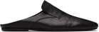 Dries Van Noten Black Leather Mule Slip-on Loafers