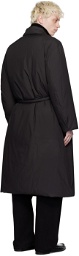 AMOMENTO Black Belted Down Coat