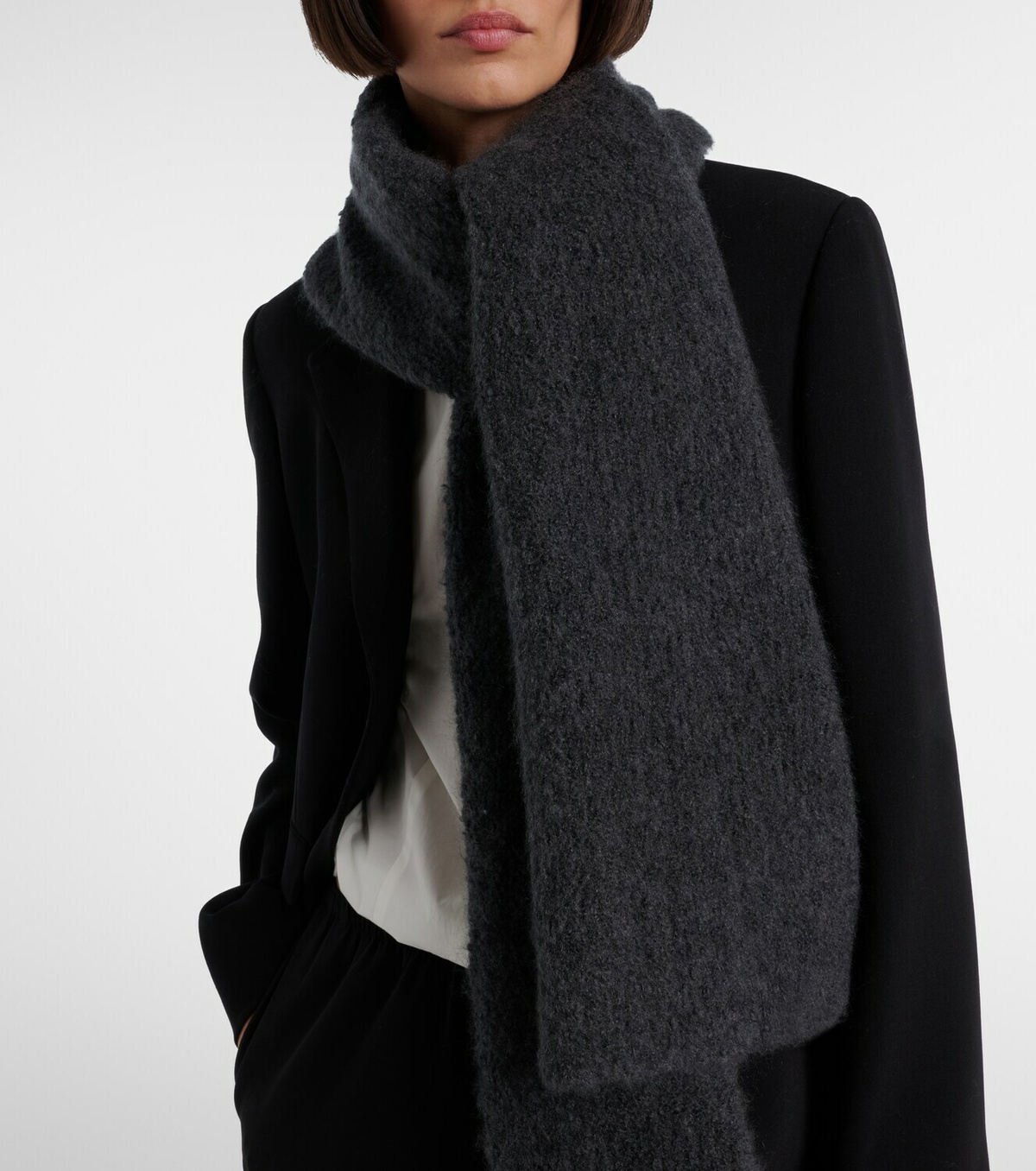 The Row Luthgard cashmere, alpaca, and silk scarf