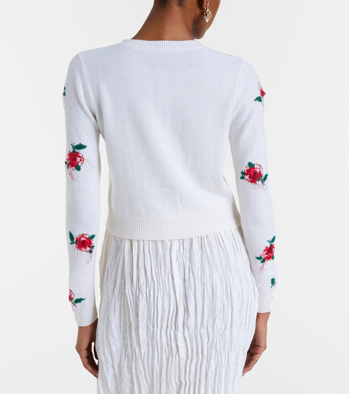 Shushu/Tong Floral wool cardigan