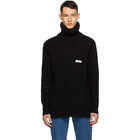 GCDS Black Ribbed Turtleneck