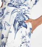 Oscar de la Renta Floral cotton poplin shorts
