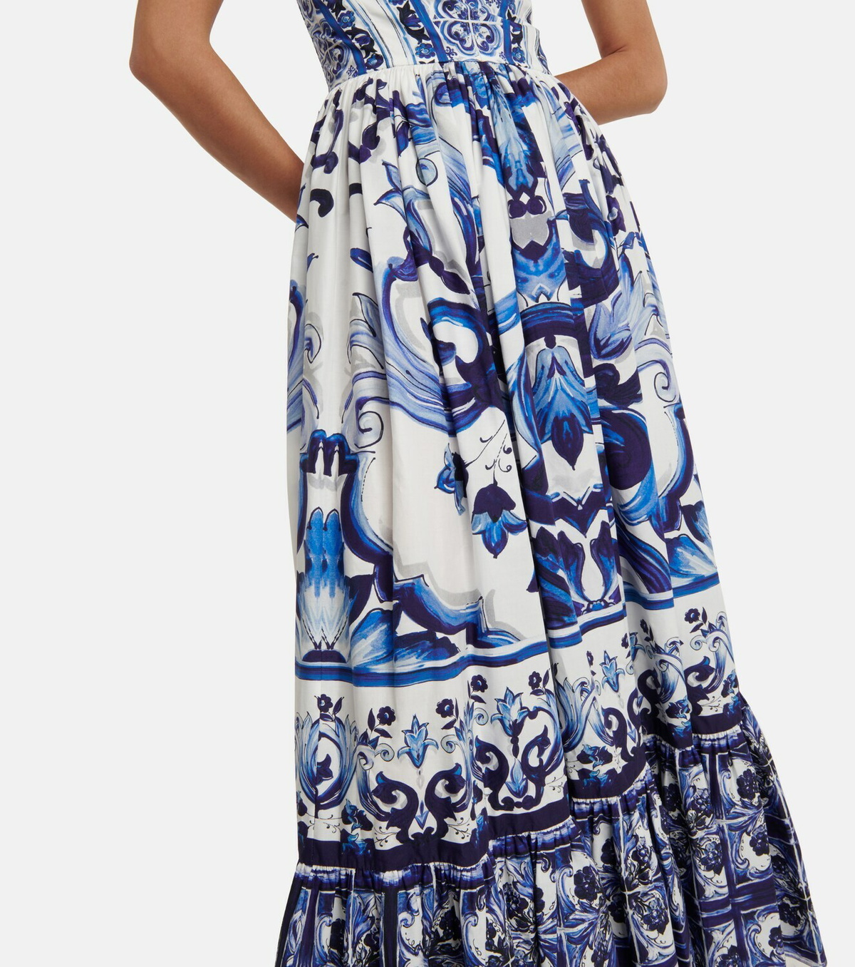Dolce&Gabbana - Printed cotton midi dress Dolce & Gabbana