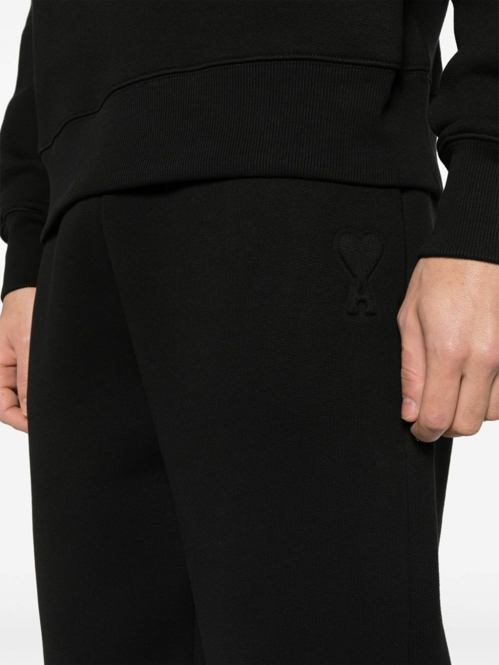AMI Paris Logo-Embossed Jersey Track Pants