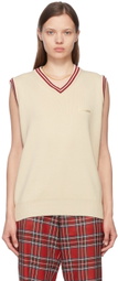 Manors Golf Beige Wool Vest