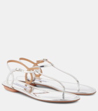 Aquazzura Almost Bare metallic thong sandals