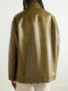 Jil Sander - Oversized Leather Jacket - Green