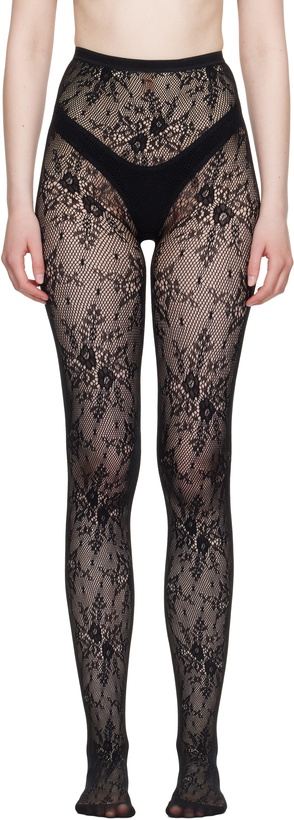 Photo: Swedish Stockings Black Rosa Lace Tights