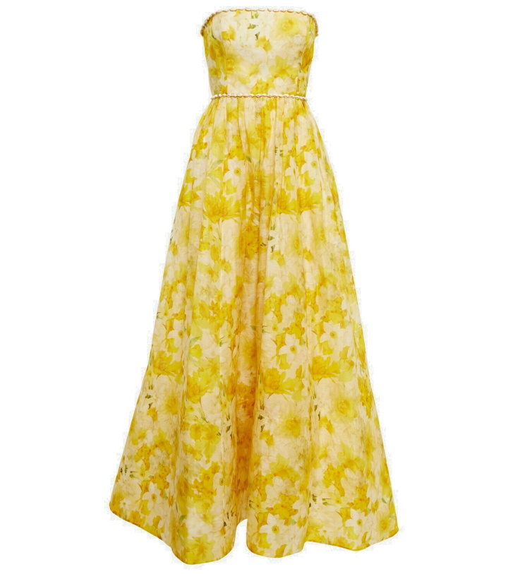 Photo: Zimmermann - Floral-print linen and silk maxi dress