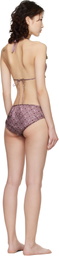 Anna Sui Purple Satin Bikini