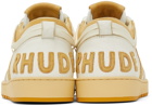 Rhude SSENSE Exclusive White & Beige Rhecess Low Sneakers