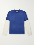 Cherry Los Angeles - Santa Fe Layered Printed Cotton-Jersey T-Shirt - Blue