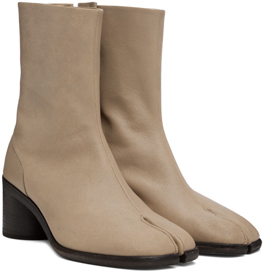 Maison Margiela Taupe Tabi Boots Maison Margiela
