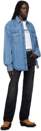 VTMNTS Blue Flap Pocket Denim Shirt