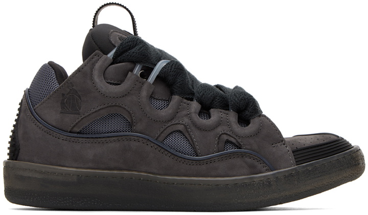 Photo: Lanvin Gray Curb Sneakers