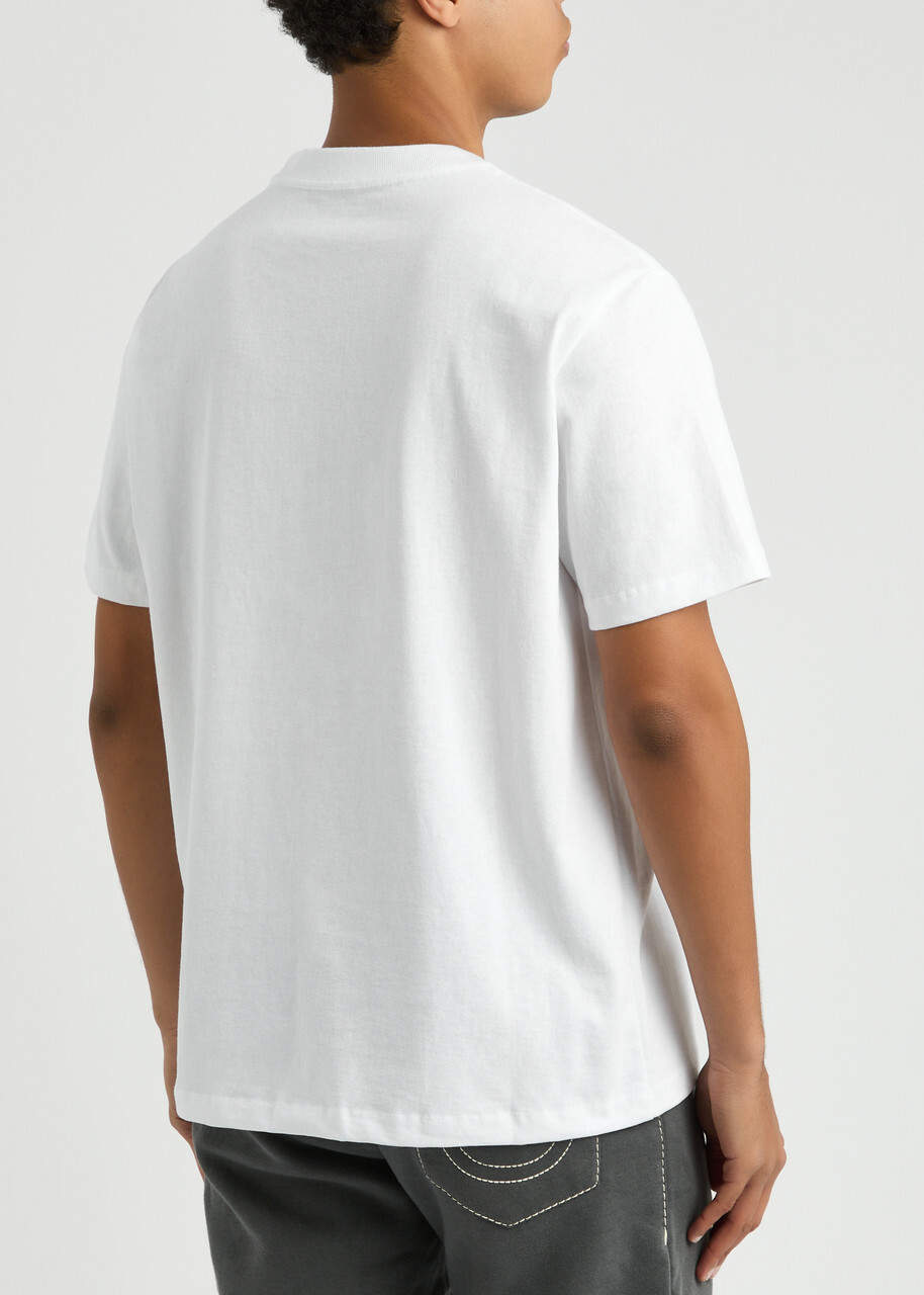 True Religion Warped Logo-embroidered Cotton T-shirt White