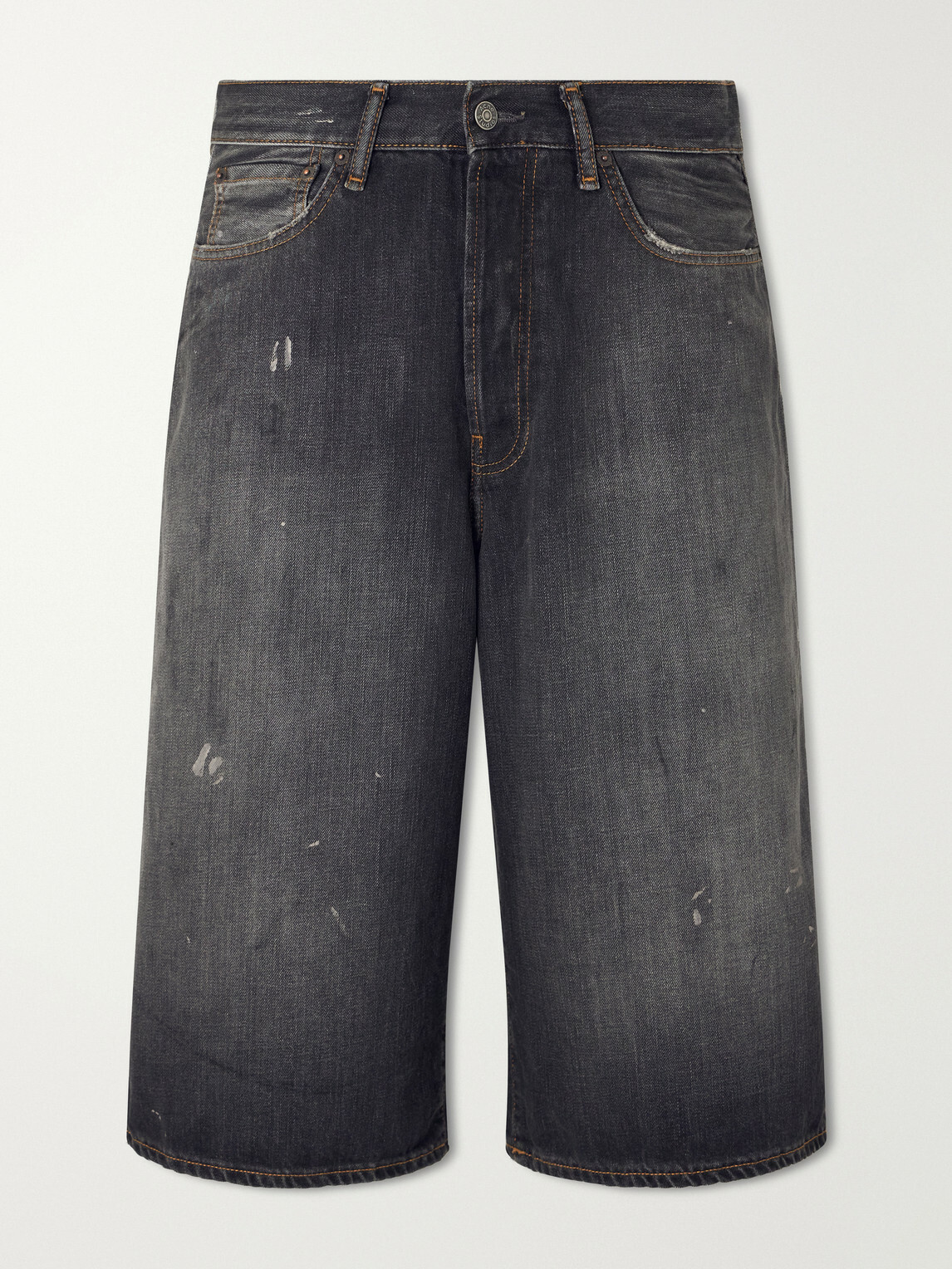 Acne Studios - Cotton Denim Shorts - Gray