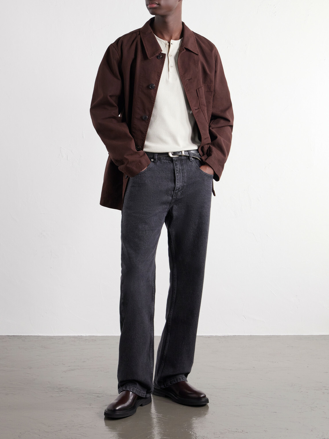 SECOND / LAYER - Big Papi Straight-Leg Jeans - Black