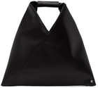 MM6 Maison Margiela SSENSE Exclusive Black Nano Faux-Leather Triangle Tote