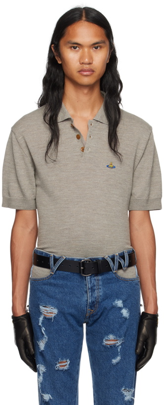 Photo: Vivienne Westwood Gray Embroidered Polo