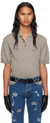 Vivienne Westwood Gray Embroidered Polo