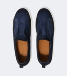 Santoni Suede slip-on sneakers