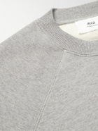 AMI PARIS - Logo-Embroidered Stretch-Cotton Jersey Sweatshirt - Gray