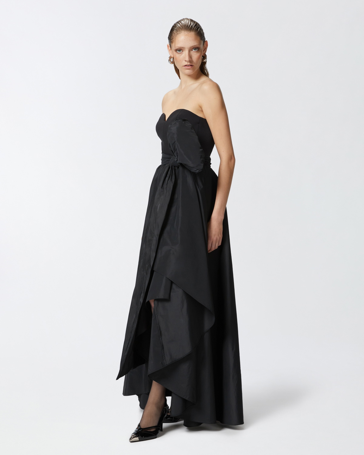 Pinko Two Piece Dress With Playsuit And Maxi Skirt Limo Black Pinko
