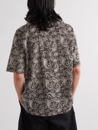 Nanushka - Bodil Camp-Collar Paisley-Print Cotton-Voile Shirt - Black
