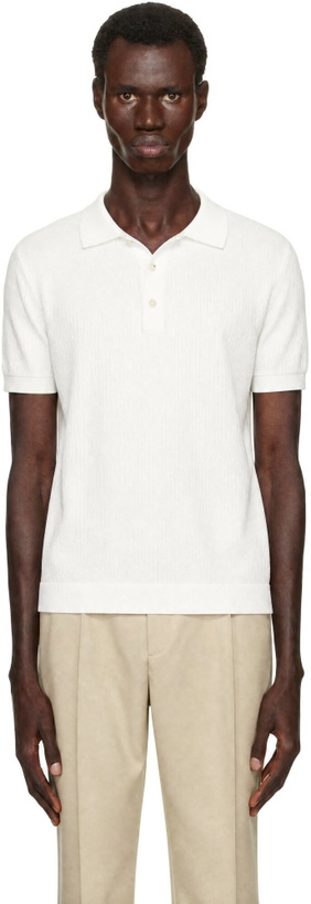 Photo: BOSS White Button Placket Polo