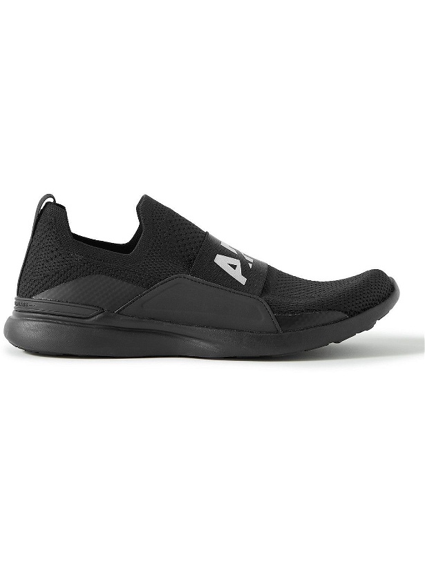 Photo: APL Athletic Propulsion Labs - Bliss Logo-Print TechLoom Slip-On Running Sneakers - Black