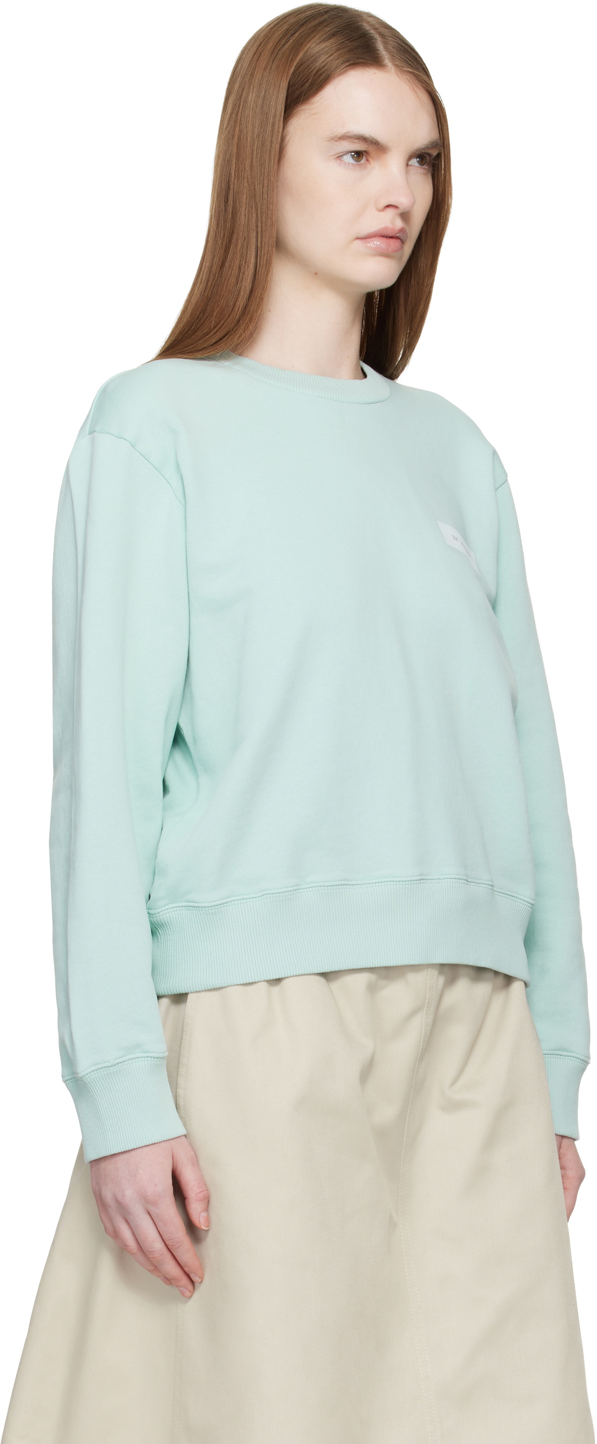 MM6 Maison Margiela Blue Cotton Sweatshirt