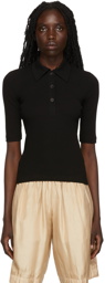 Rosetta Getty Black Cotton Polo