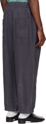 Jan-Jan Van Essche Gray O-Project Mesh Cloth Woven Sweatpants