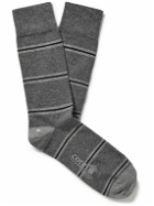 Kingsman - Striped Cotton-Blend Socks - Gray