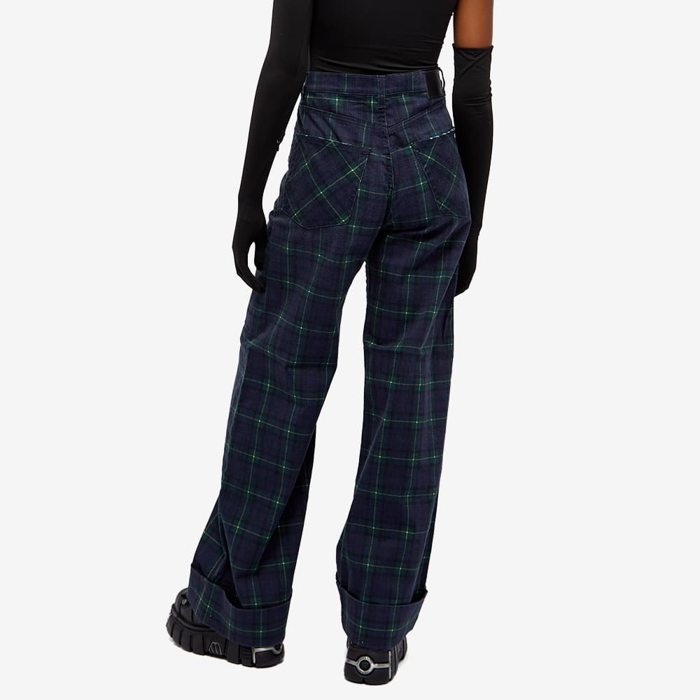 R13 Women's Lisa Baggy Jean With All Over Tartan Print in Printed