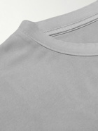 Satisfy - Logo-Print Appliquéd Recycled AuraLite™ Jersey T-Shirt - Gray