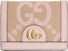 Gucci Pink Ophidia GG Card Holder