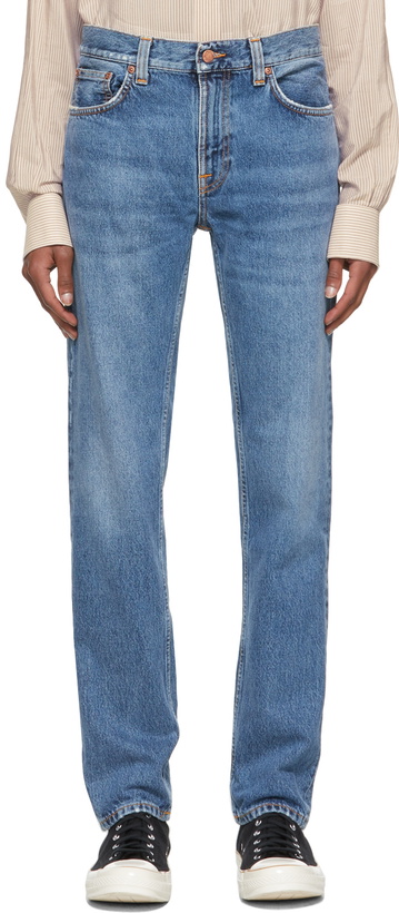 Photo: Nudie Jeans Blue Faded Gritty Jackson Jeans