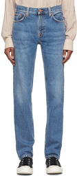 Nudie Jeans Blue Faded Gritty Jackson Jeans