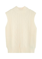Varley Joilette Cable-knit Vest Cream