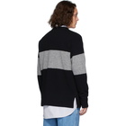 Loewe Black and Grey Stripe Anagram Sweater