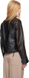 OUR LEGACY WORK SHOP Emporio Armani Black Piccola Trix Leather Jacket