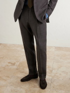Rubinacci - Marphy Tasselled Leather-Trimmed Suede Loafers - Brown