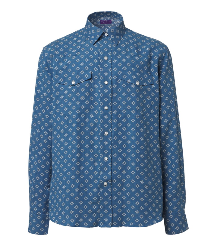 Photo: Ralph Lauren Purple Label Printed linen and silk shirt