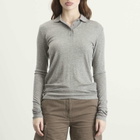 Entire Studios Women's Long Sleeve Polo in Silver Grain