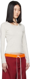 FLORE FLORE Gray Jill Long Sleeve T-Shirt