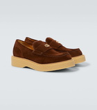 Gucci GG platform suede loafers