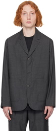 LE17SEPTEMBRE Gray Single-Breasted Blazer