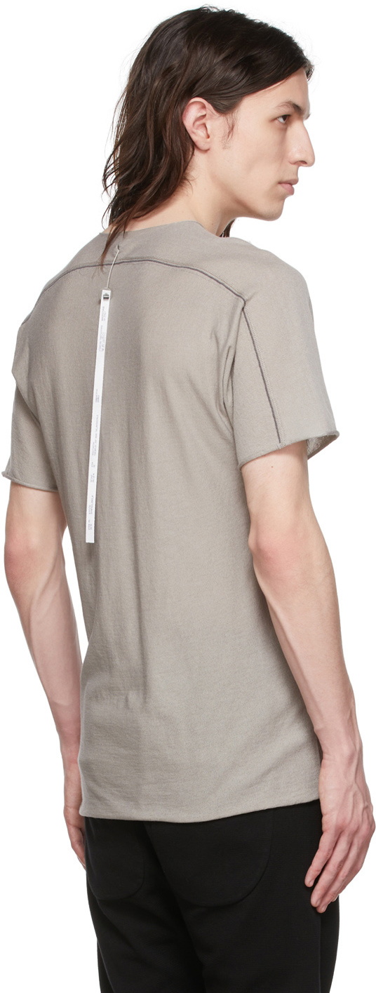 Label Under Construction Grey Cotton T-Shirt